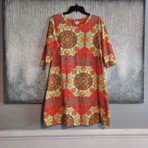 Tyler Boe Alexa Shift Print Cotton Dress Sz-L NWOT